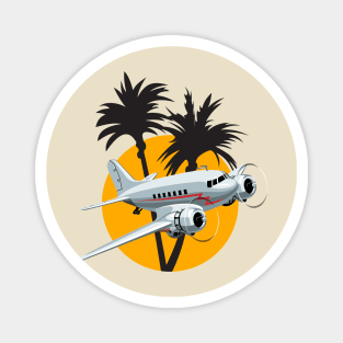 Cartoon retro plane Magnet